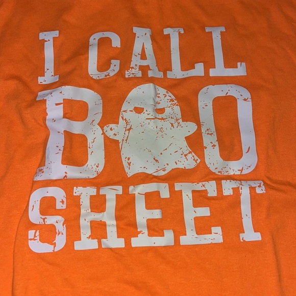 New I Call Boo Sheet Funny Cute Ghost Sarcastic Halloween T-Shirt Mens sz M - Picture 2 of 8